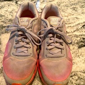 Girls Nike AirMax shoes. Pink and gray. Great condition